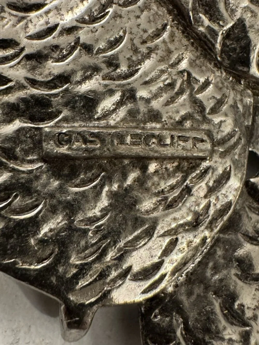 Vintage Castlecliff Bird Silver Toned Pendant D13